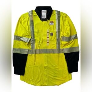 Carhartt Flame Resistant High-Visibility Force Long-Sleeve Class 2 Shirt Medium
